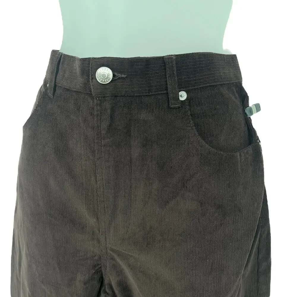 THAKOON High Rise Corduroy Pant Chocolate Brown Cotton Blend Stretch Size 8 NEW - Picture 6 of 15